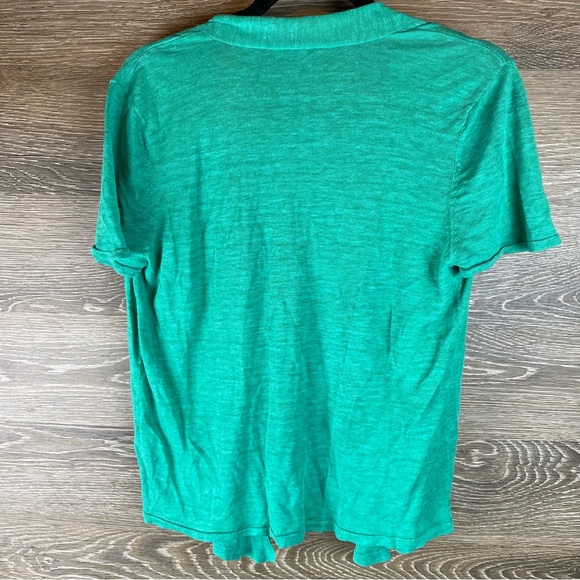 Eileen Fisher Silk & Linen Green Cardigan Size Small - Picture 6 of 6